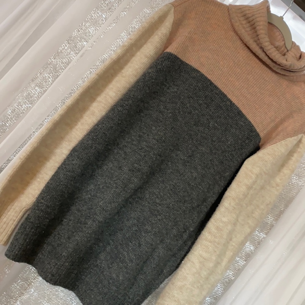 Colorblock turtleneck